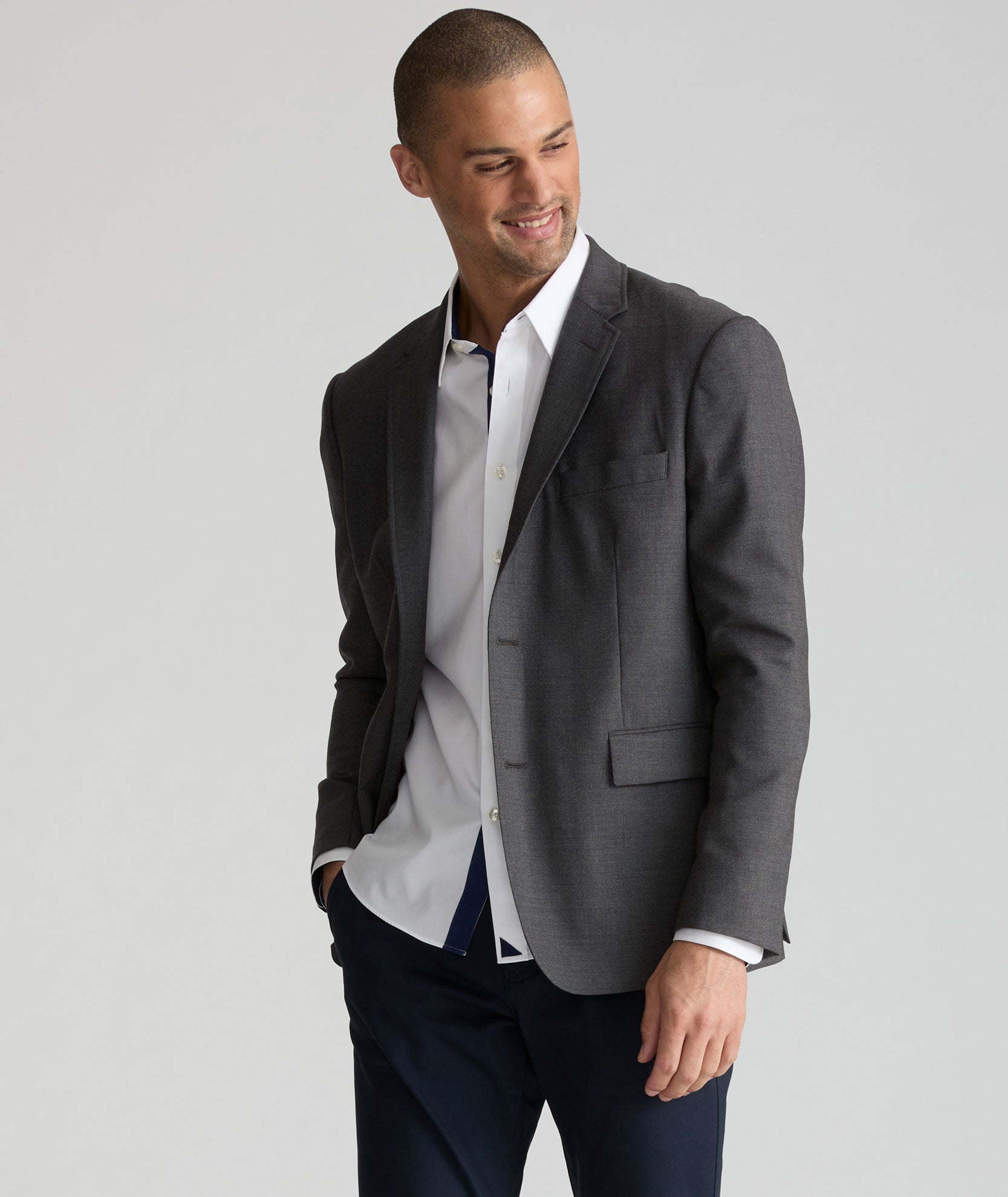 UNTUCKit Wrinkle-Resistant Palazzo Sport Coat Gray