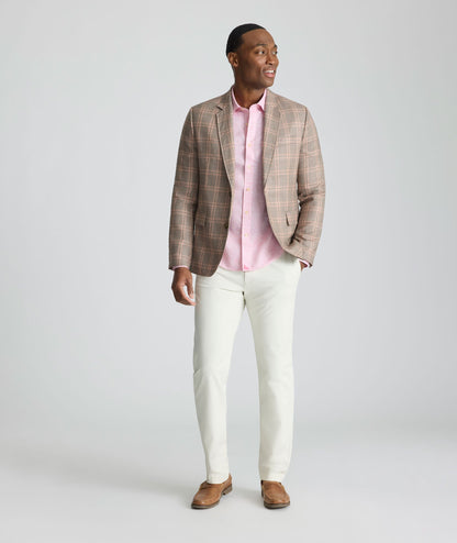 UNTUCKit Italian Wool Lehmann Sport Coat Tan Plaid