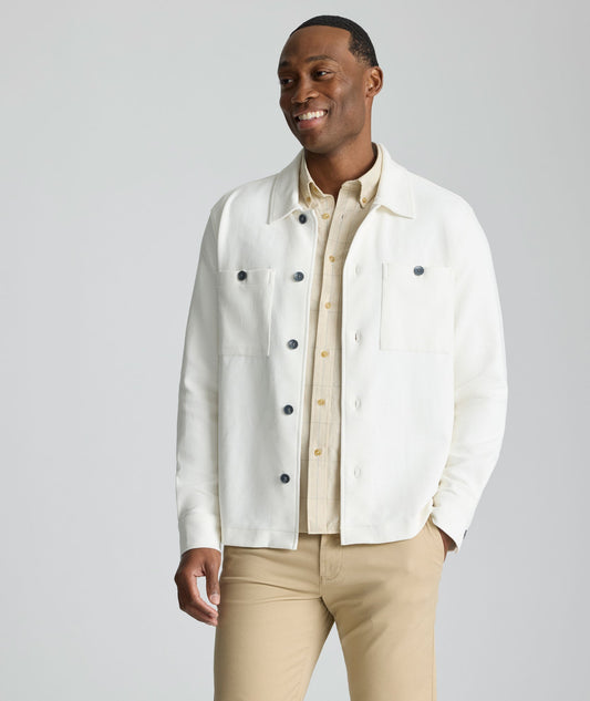 UNTUCKit Knit Overshirt White