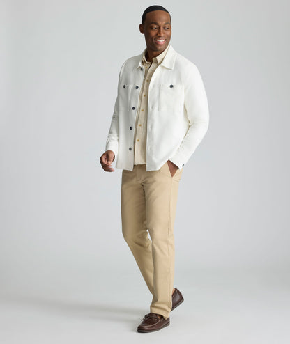 UNTUCKit Knit Overshirt White