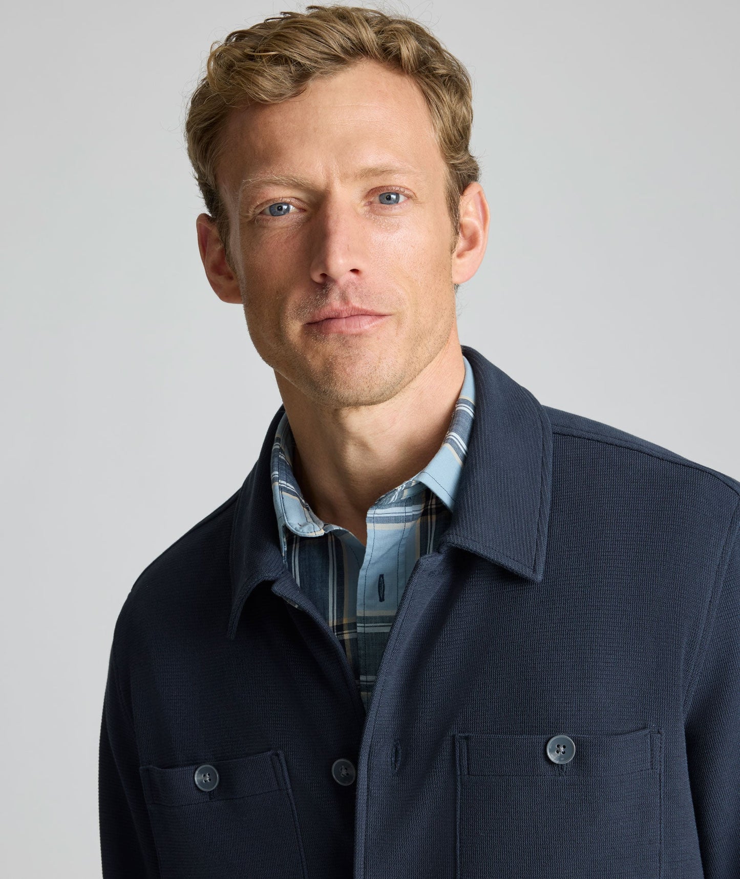 UNTUCKit Knit Overshirt Navy
