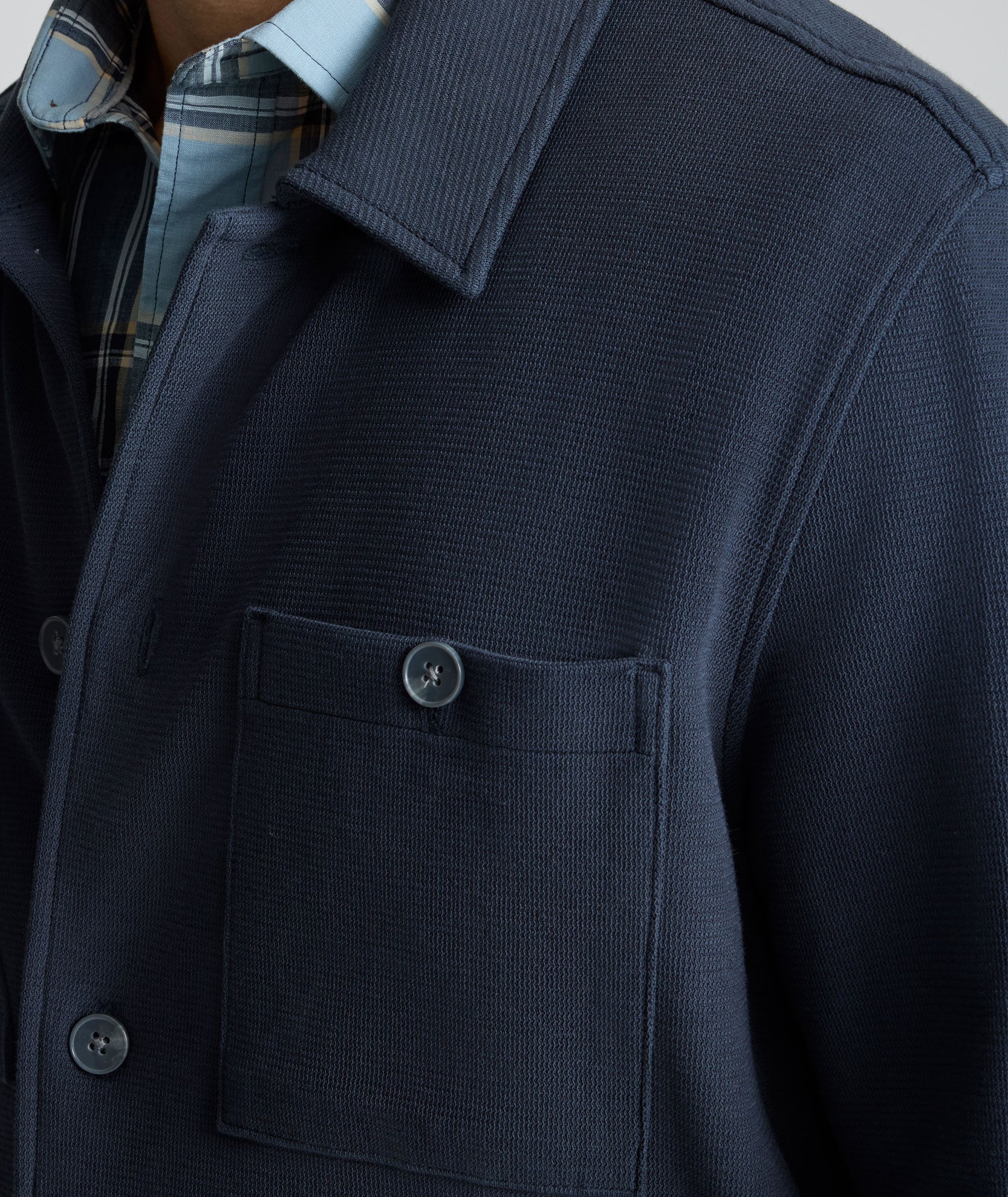 UNTUCKit Knit Overshirt Navy