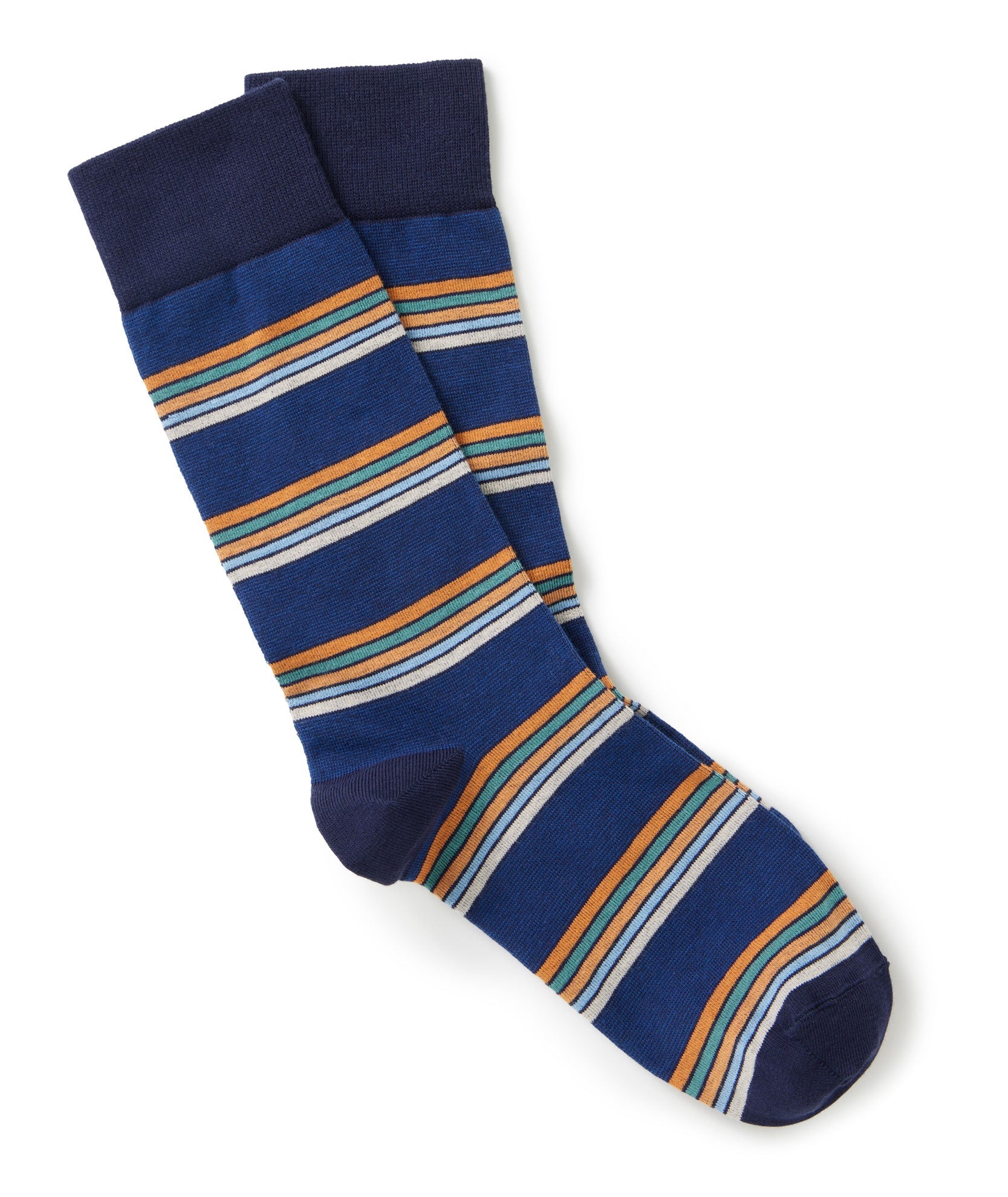 UNTUCKit Striped Socks Navy Stripe