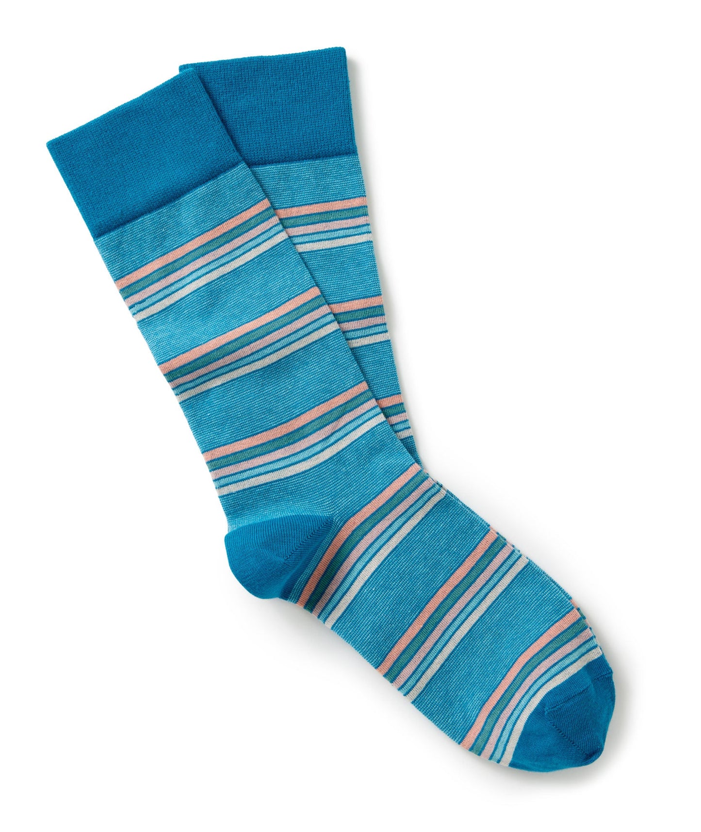 UNTUCKit Striped Socks Teal Stripe