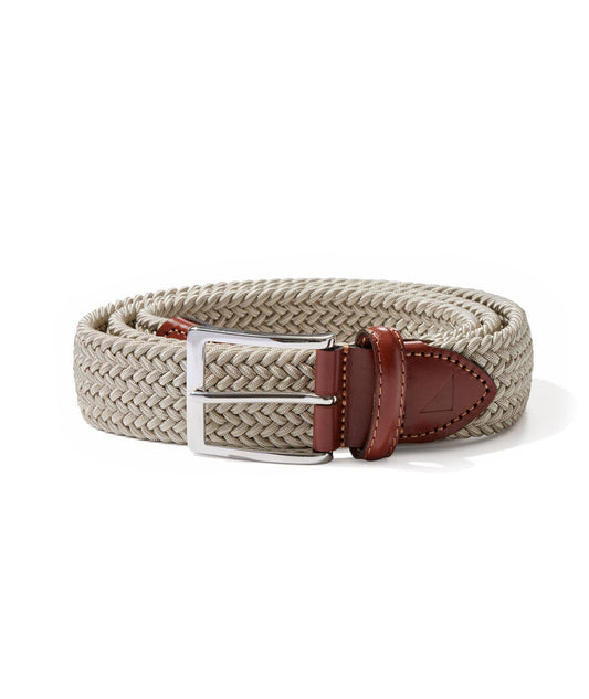 UNTUCKit Elastic Braided Belt Beige
