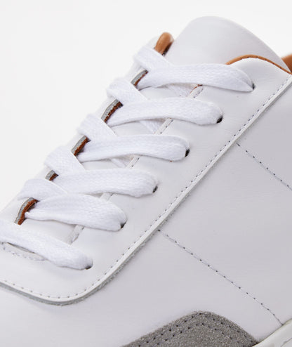 UNTUCKit Contrast Leather Lace-Up Sneakers White