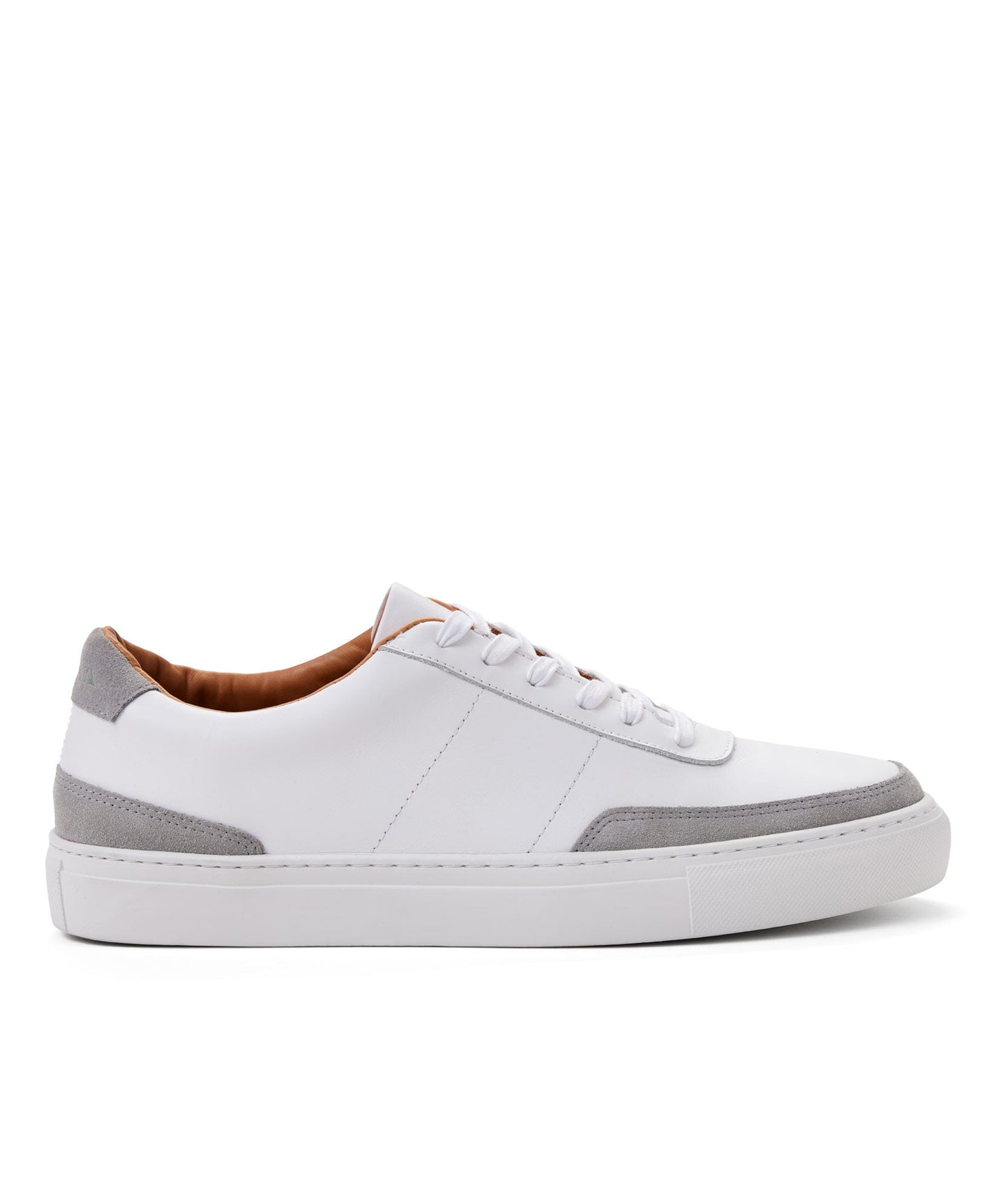 UNTUCKit Contrast Leather Lace-Up Sneakers White