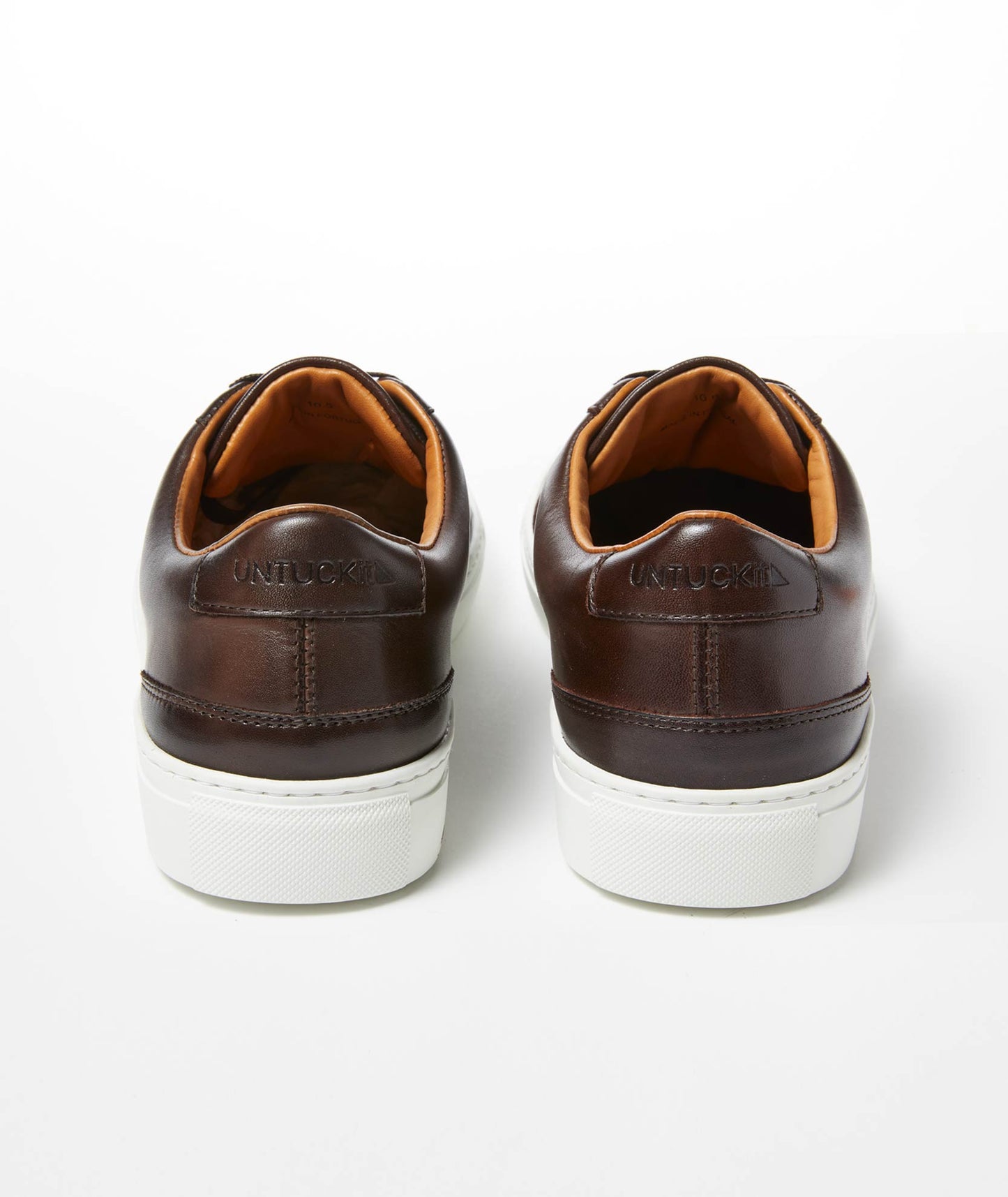 UNTUCKit Leather Lace-Up Sneakers Brown
