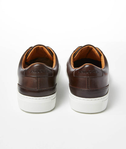 UNTUCKit Leather Lace-Up Sneakers Brown