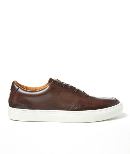 UNTUCKit Leather Lace-Up Sneakers Brown