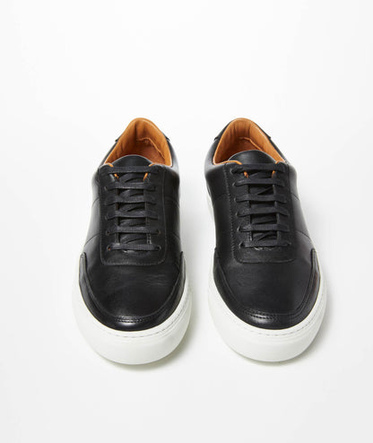 UNTUCKit Leather Lace-Up Sneakers Black