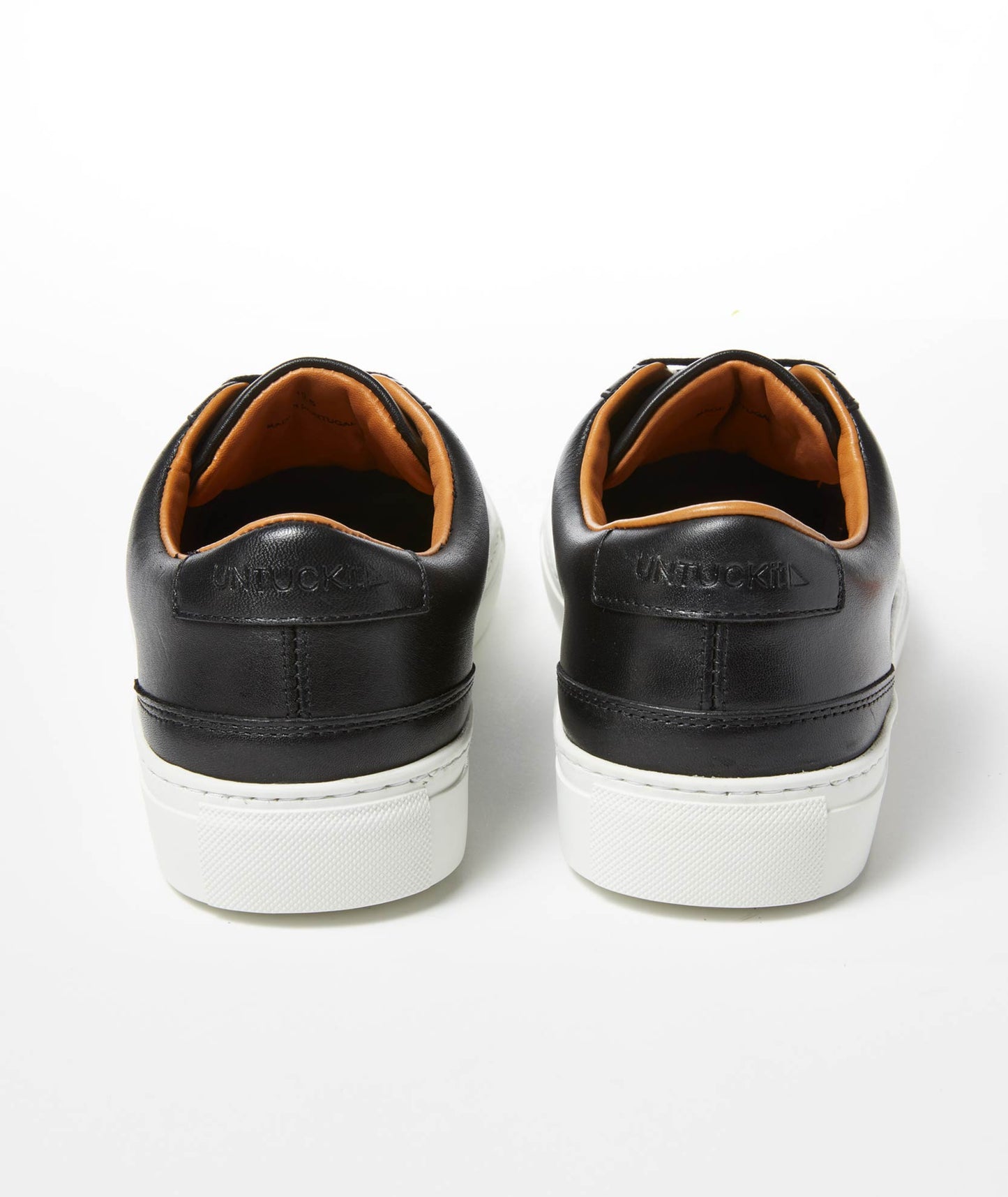 UNTUCKit Leather Lace-Up Sneakers Black