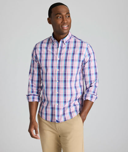 UNTUCKit Wrinkle-Free Maitland Shirt Pink Purple & Blue Plaid