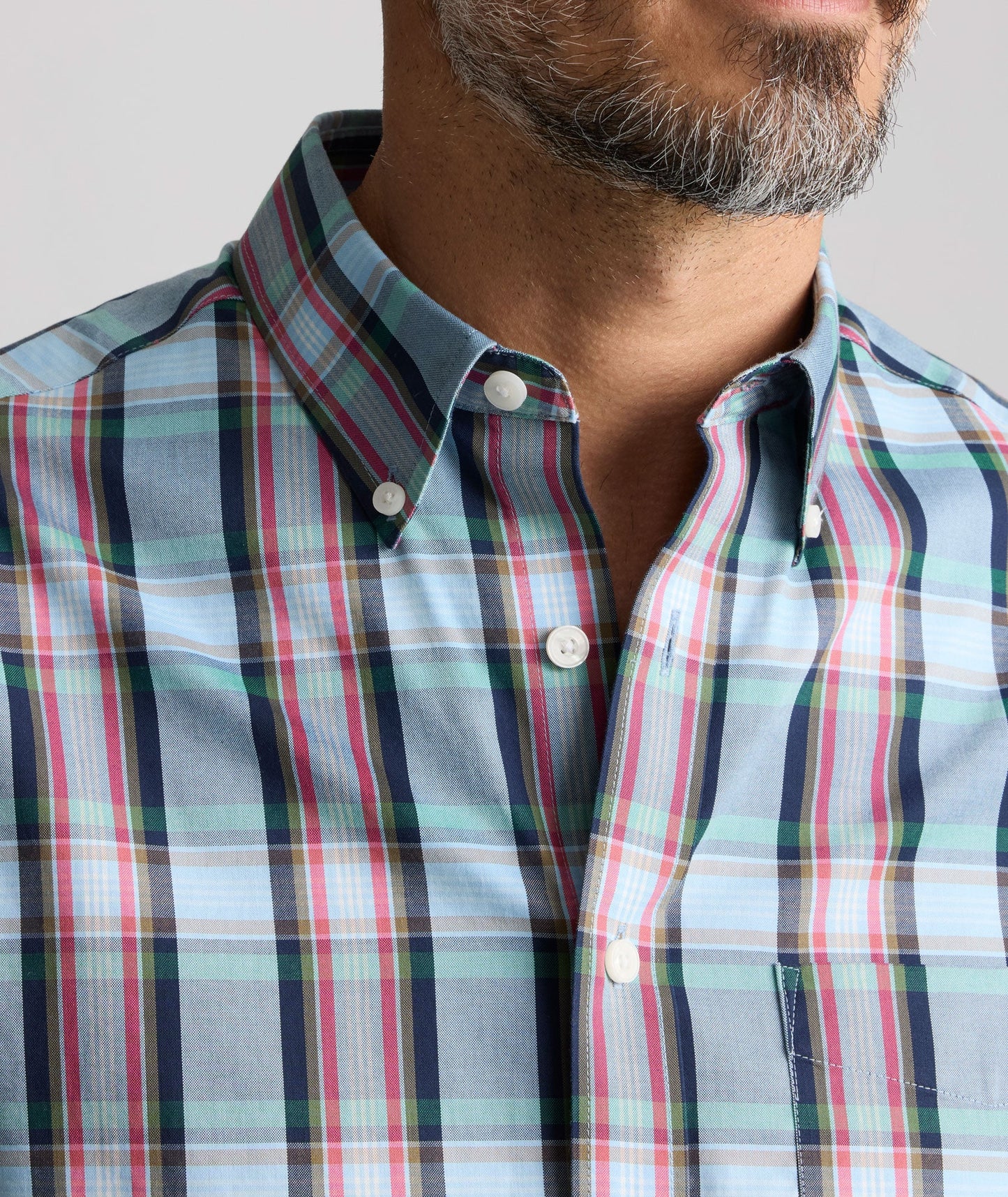 UNTUCKit Wrinkle-Free Morales Shirt Blue & Green Plaid