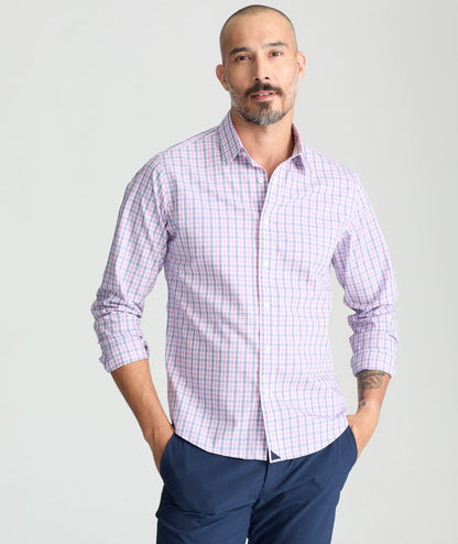UNTUCKit Wrinkle-Free Dolcetto Shirt Pink Blue & White Check