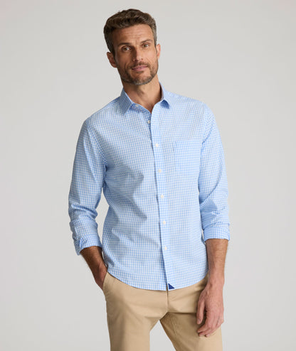 UNTUCKit Wrinkle-Free Lawrence Shirt Light Blue Gingham