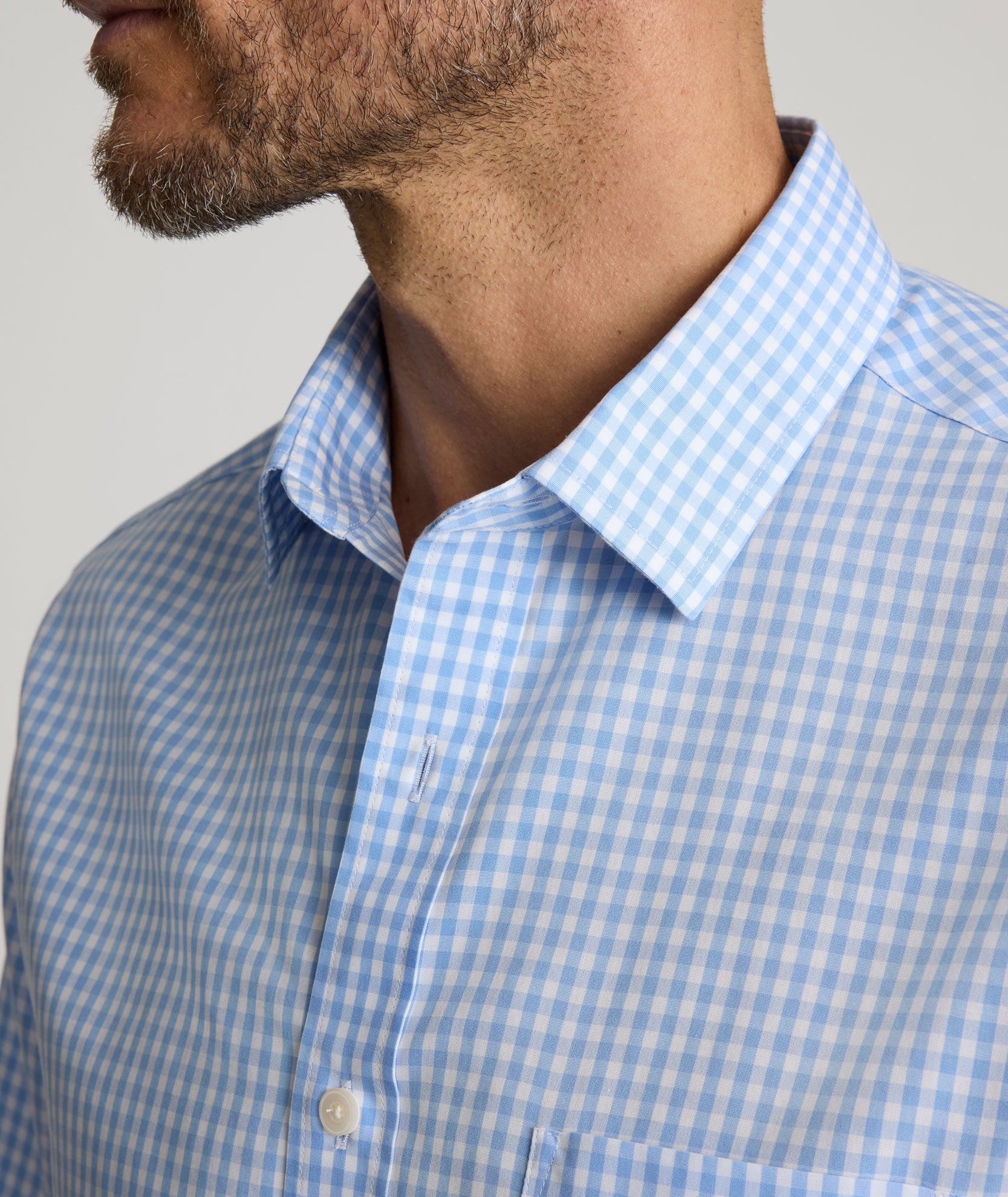 UNTUCKit Wrinkle-Free Lawrence Shirt Light Blue Gingham