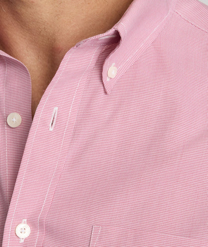 UNTUCKit Wrinkle-Free Cadetto Shirt Rose Wine Microgingham