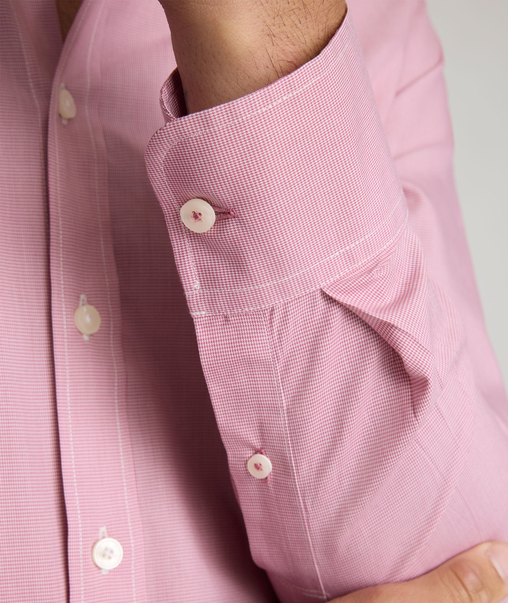 UNTUCKit Wrinkle-Free Cadetto Shirt Rose Wine Microgingham