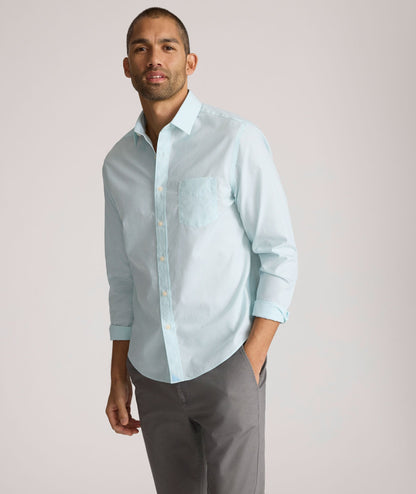 UNTUCKit Wrinkle-Free Ormsby Shirt Aquamarine Stripe