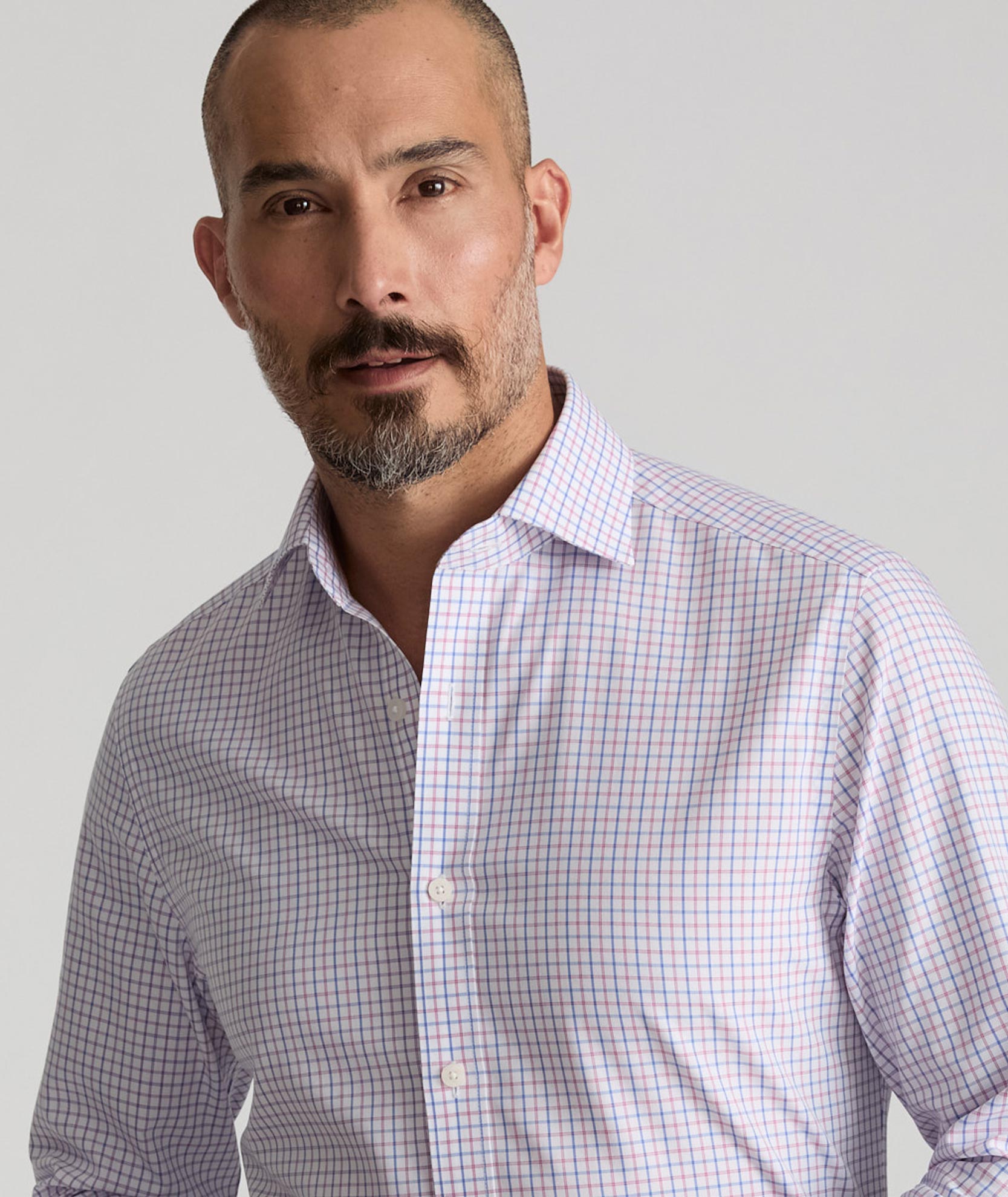 UNTUCKit Wrinkle-Free Dress Shirt Pink & Blue Check | For Occasions When You Can't Untuck
