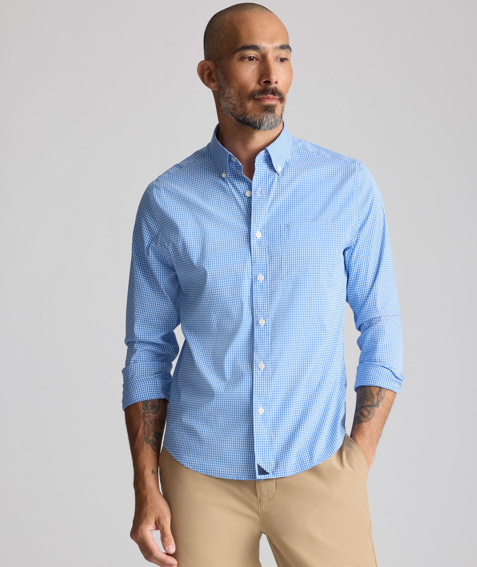UNTUCKit CottonTek™ Brachetto Shirt Blue
