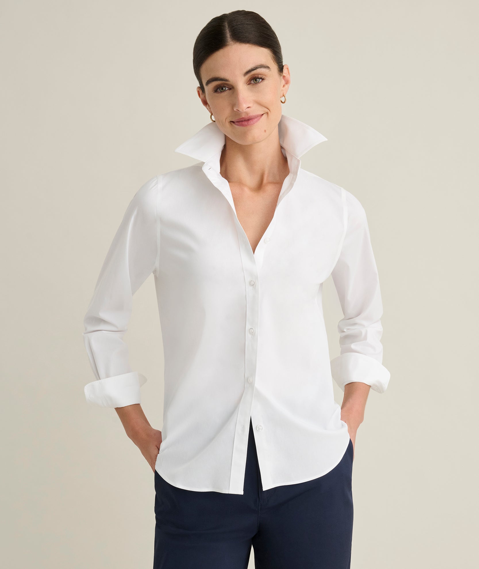 UNTUCKit Wrinkle-Free Classic Fit Isabella Shirt White
