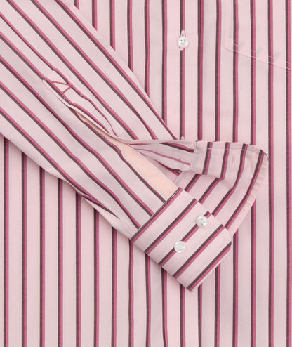 UNTUCKit Wrinkle-Free Relaxed Fit Melanie Shirt Pink & Red Multi Stripe
