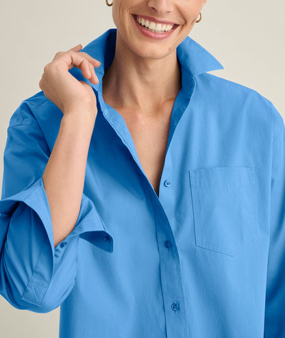 UNTUCKit Wrinkle-Free Relaxed Fit Melanie Shirt Blue