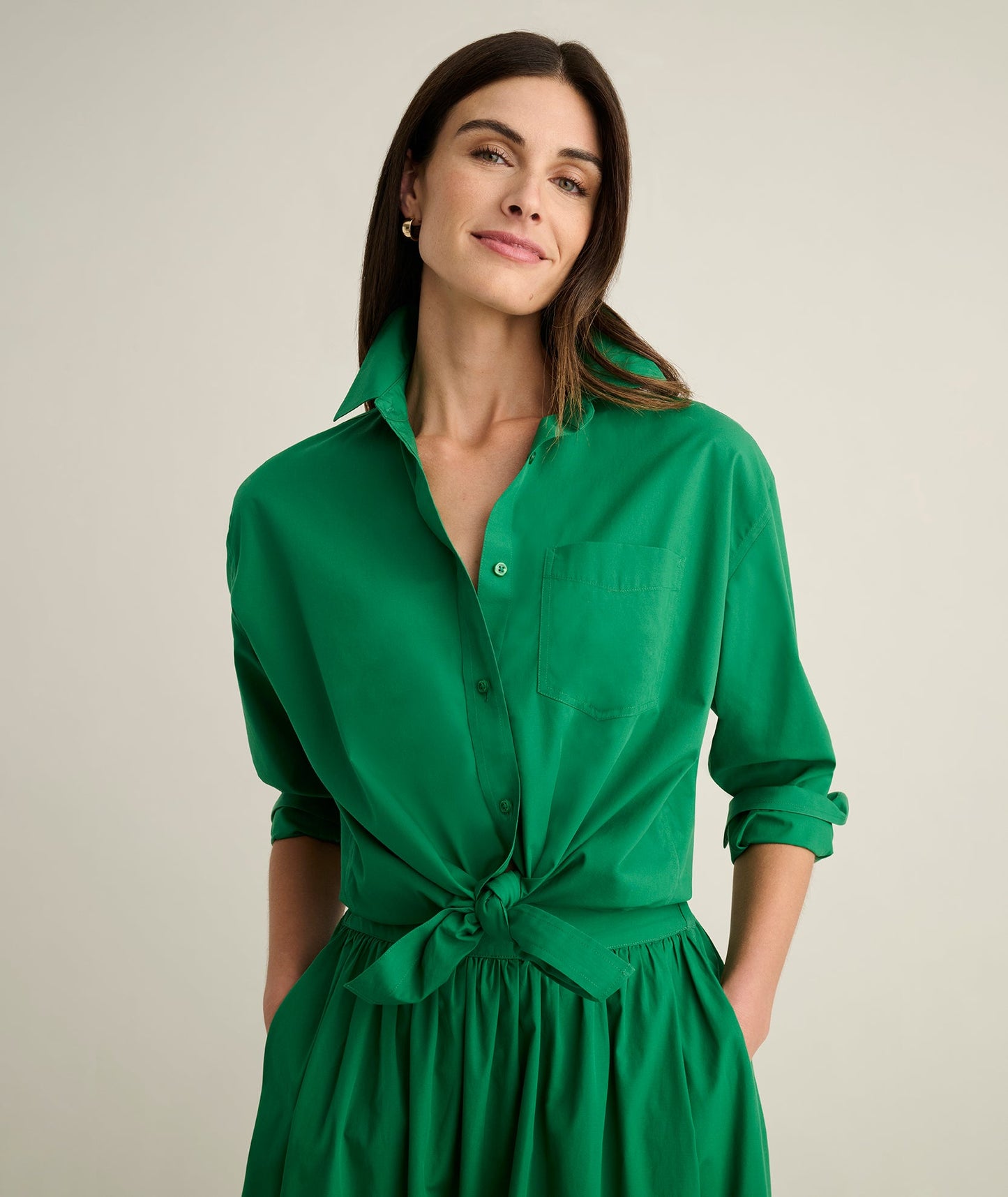 UNTUCKit Wrinkle-Free Relaxed Fit Melanie Shirt Green