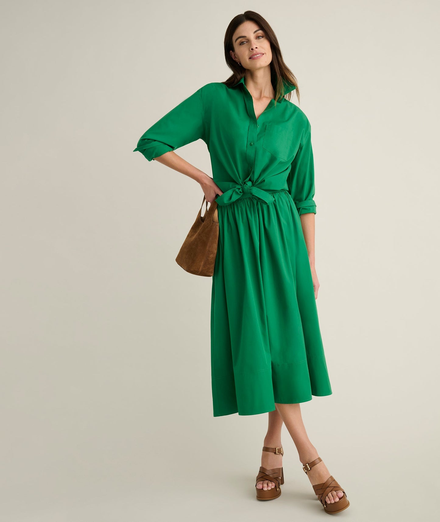UNTUCKit Wrinkle-Free Relaxed Fit Melanie Shirt Green