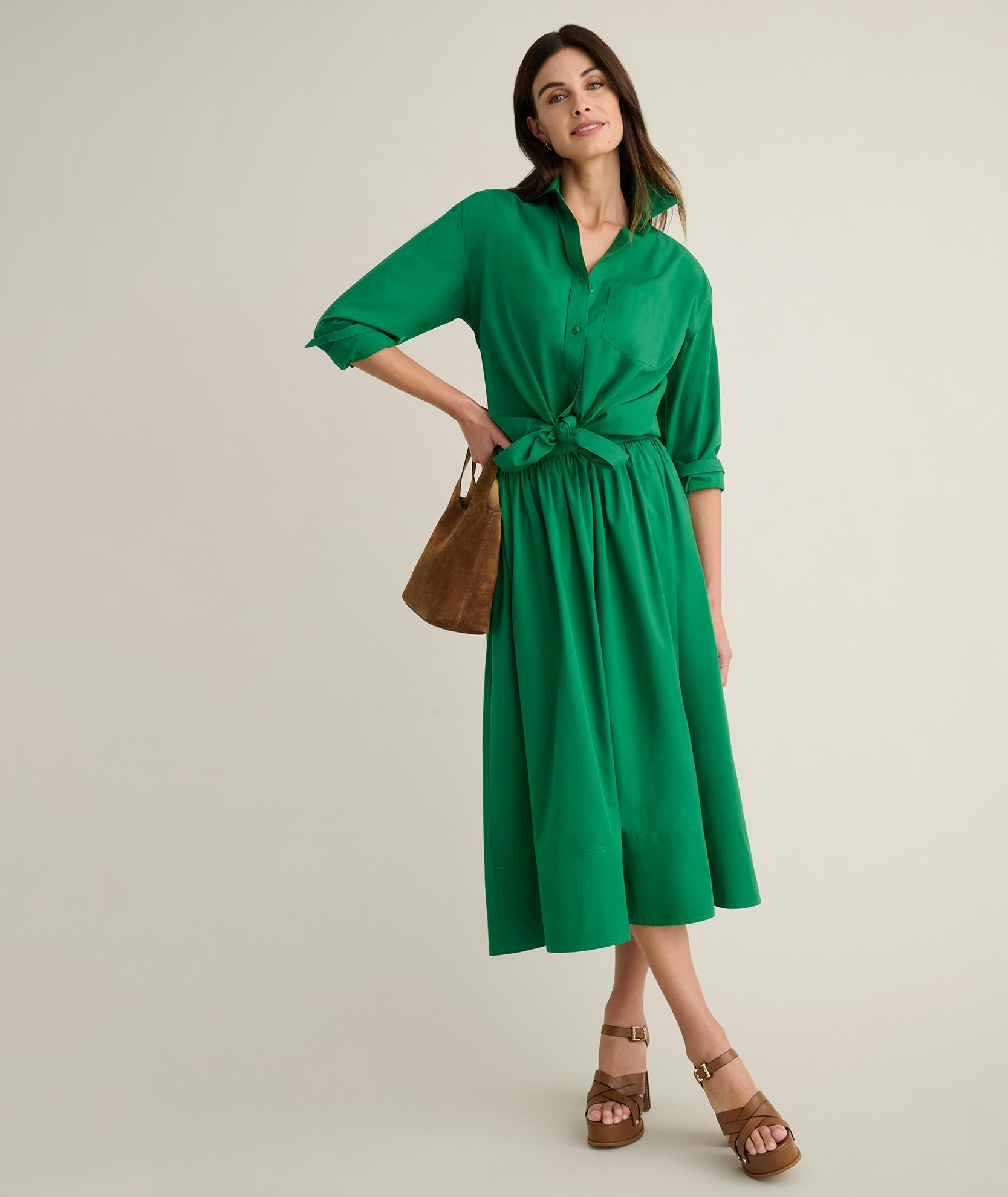 UNTUCKit Wrinkle-Free Relaxed Fit Melanie Shirt Green
