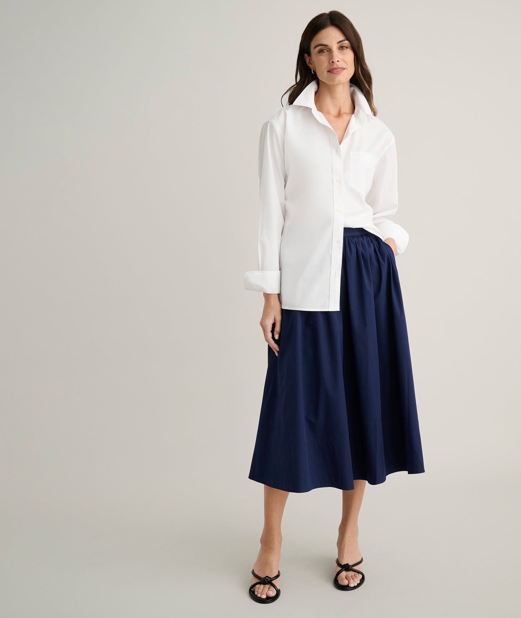 UNTUCKit Wrinkle-Free Relaxed Fit Melanie Shirt White
