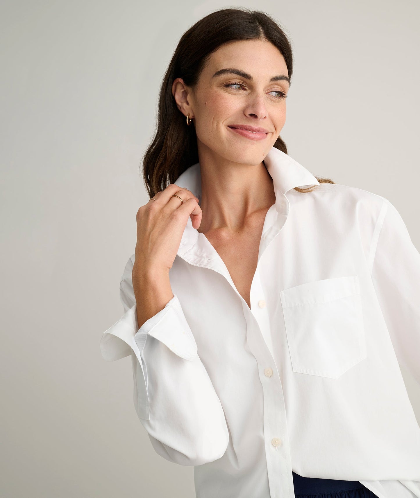 UNTUCKit Wrinkle-Free Relaxed Fit Melanie Shirt White