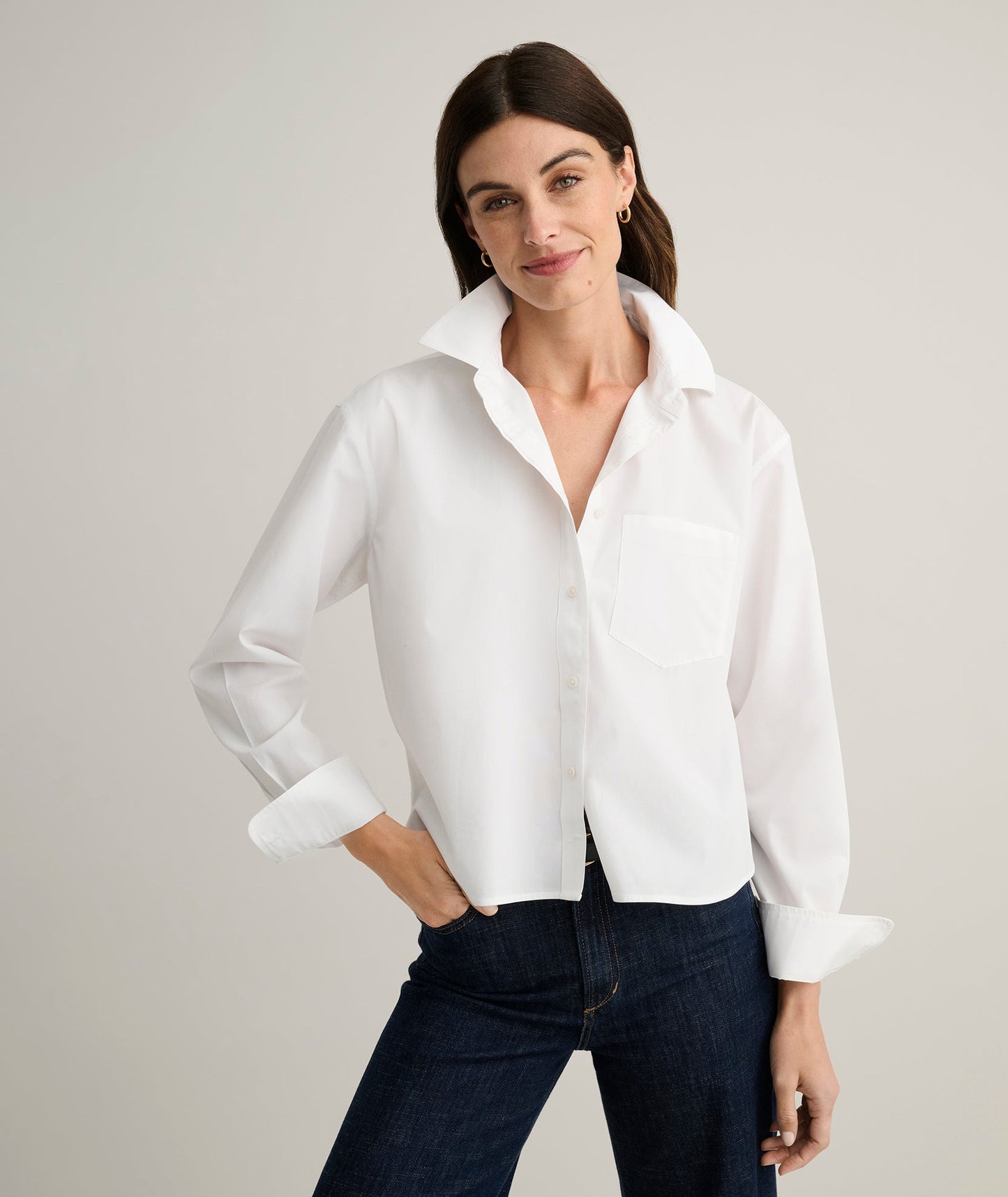 UNTUCKit Wrinkle-Free Untucked Fit Crosby Shirt White