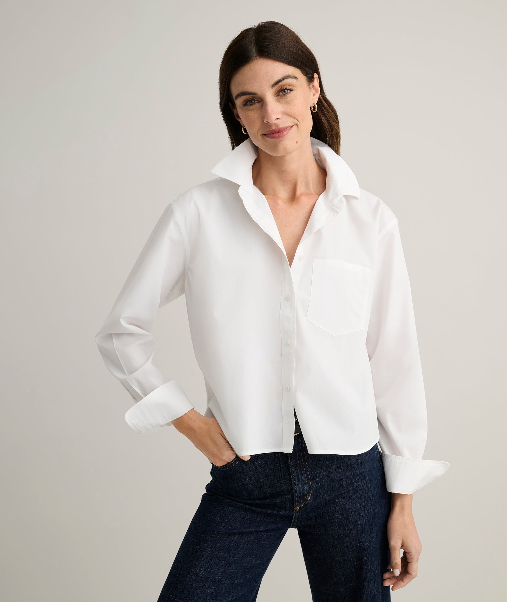 UNTUCKit Wrinkle-Free Untucked Fit Crosby Shirt White