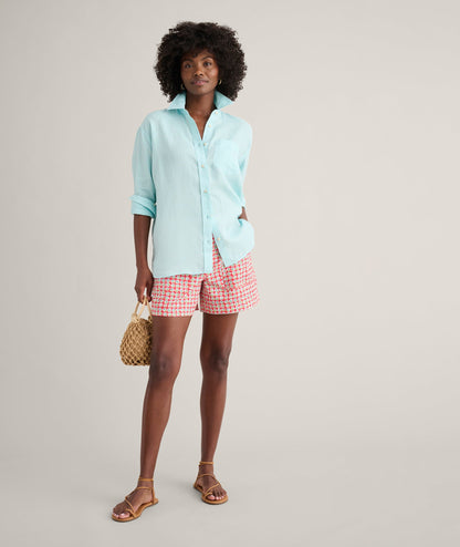 UNTUCKit Linen Relaxed Fit Melanie Shirt Blue