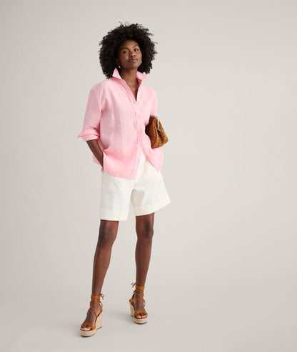 UNTUCKit Linen Relaxed Fit Melanie Shirt Pink