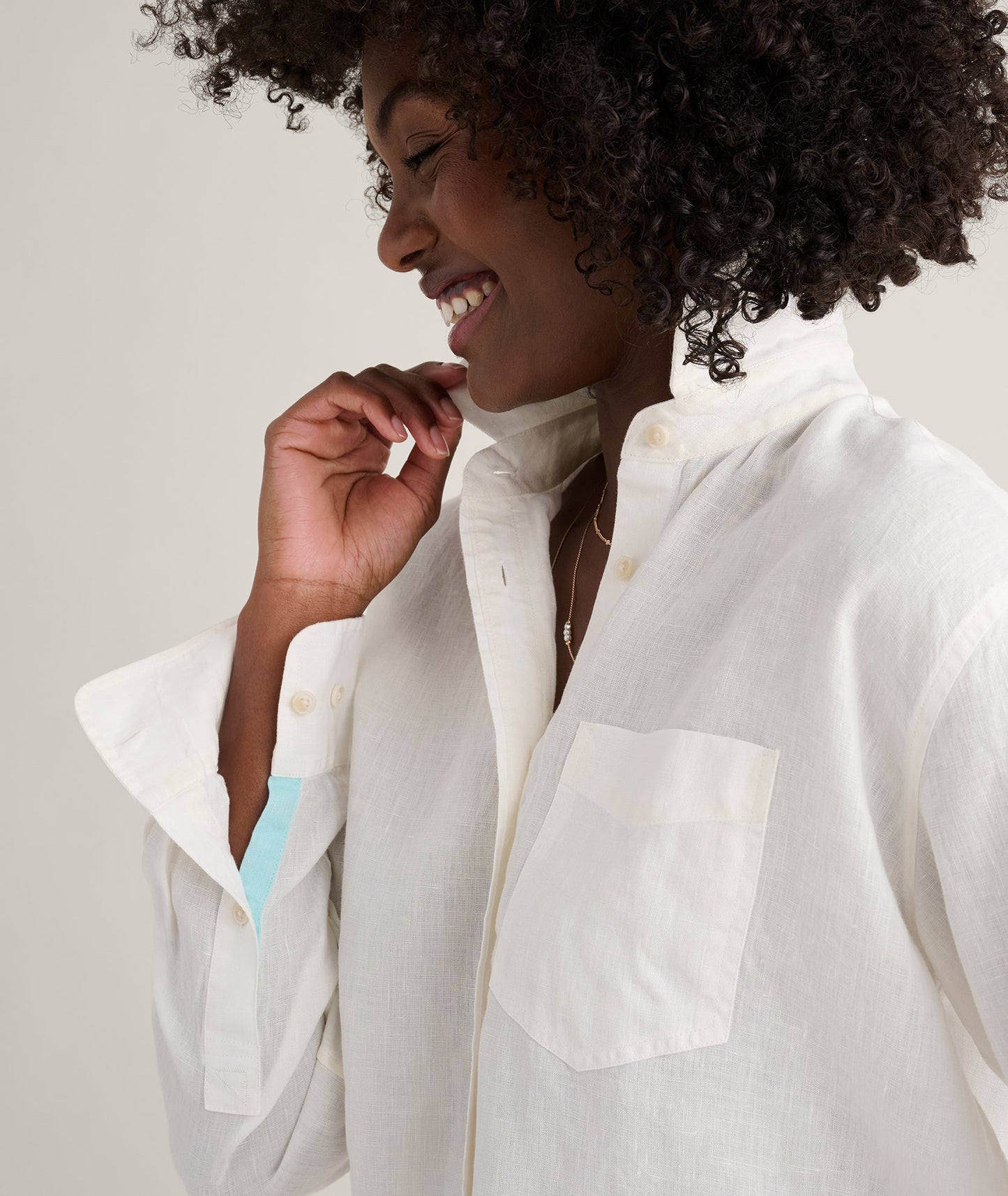 UNTUCKit Linen Relaxed Fit Melanie Shirt White