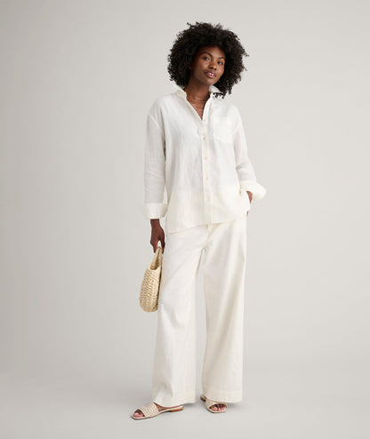 UNTUCKit Linen Relaxed Fit Melanie Shirt White