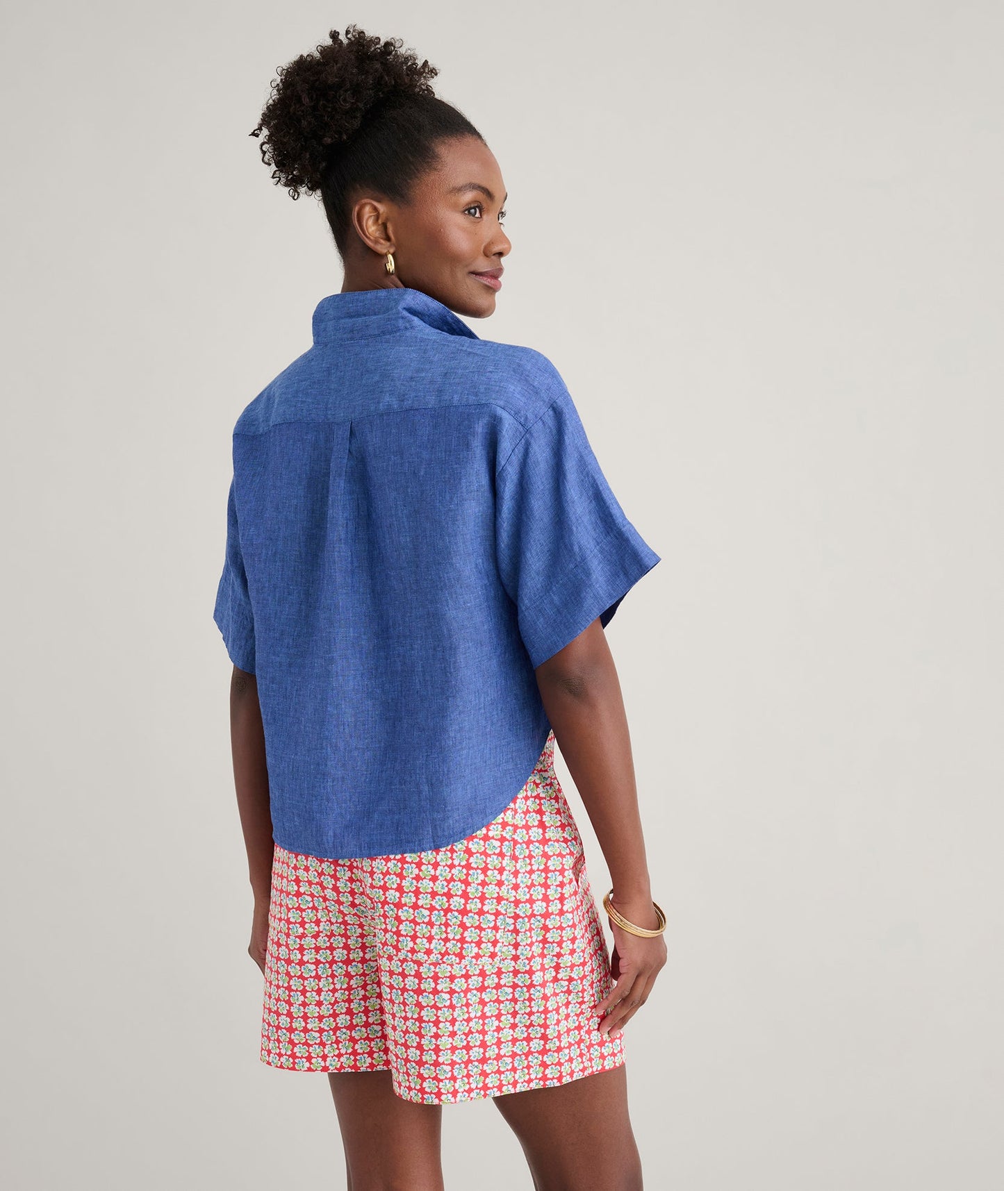 UNTUCKit Linen Popover Untucked Ivy Shirt Solid Blue