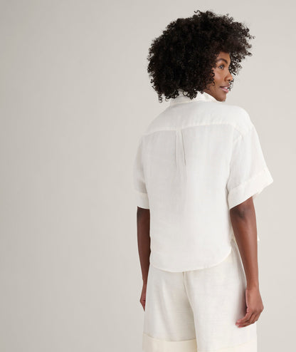 UNTUCKit Linen Popover Untucked Ivy Shirt Solid White