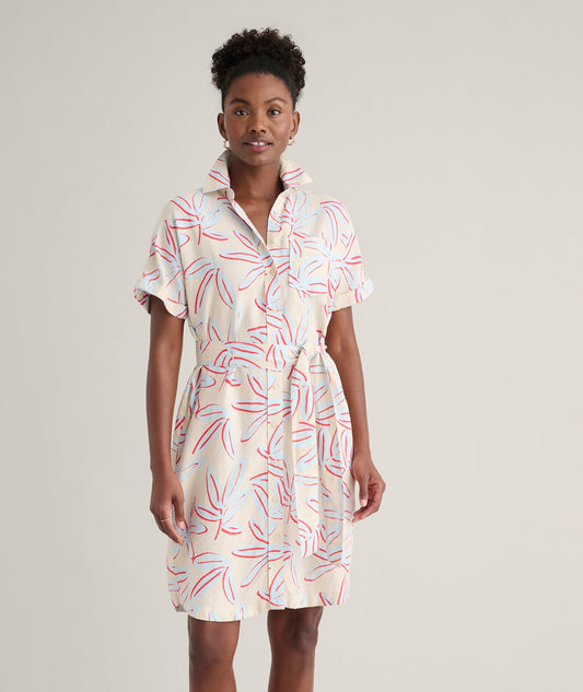 UNTUCKit Linen Blend Betty Dress Floral Print