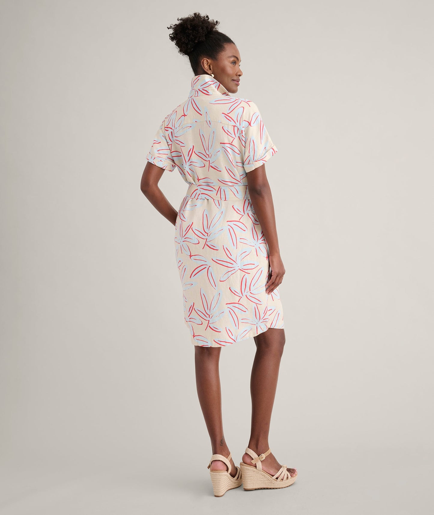 UNTUCKit Linen Blend Betty Dress Floral Print