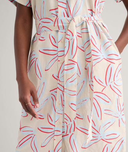 UNTUCKit Linen Blend Betty Dress Floral Print