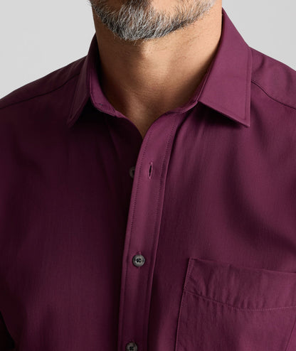 UNTUCKit Performance Short-Sleeve Gironde Shirt Burgundy