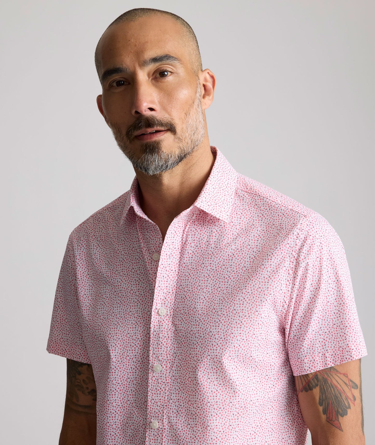 UNTUCKit Performance Short-Sleeve Brookstone Shirt Pink