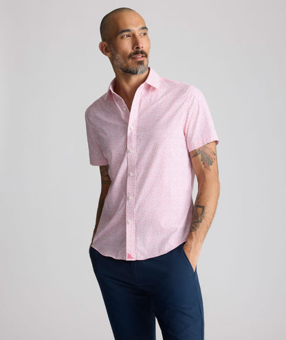 UNTUCKit Performance Short-Sleeve Brookstone Shirt Pink