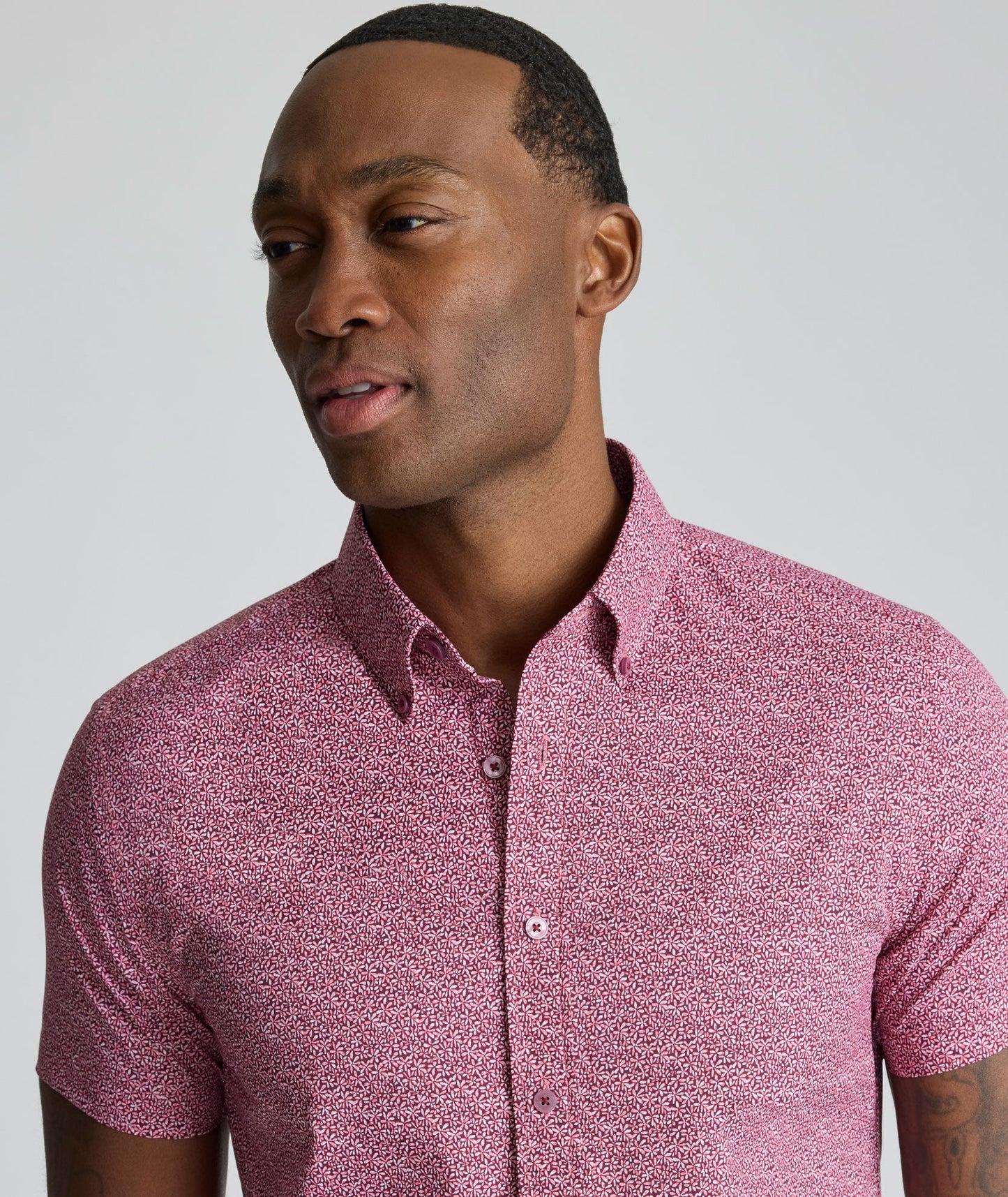 UNTUCKit Performance Short-Sleeve Halloway Shirt Pink