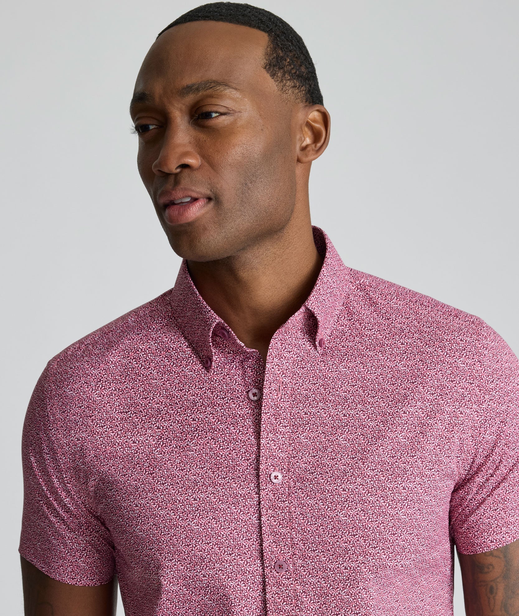 UNTUCKit Performance Short-Sleeve Halloway Shirt Pink